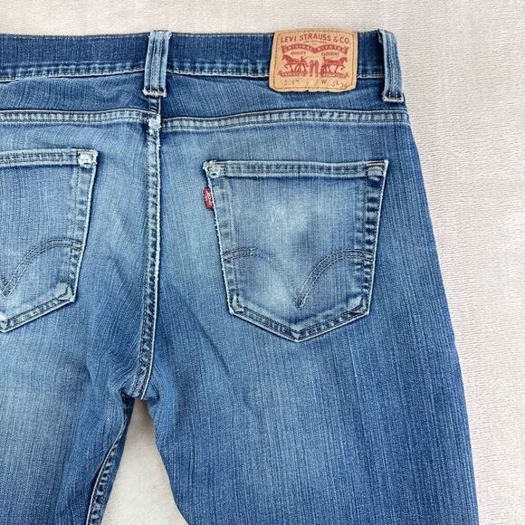 Levi's Jeans Mens 34x30 Blue 506 Irregular Distressed Washed Denim (tag 36x34) - Picture 6 of 10
